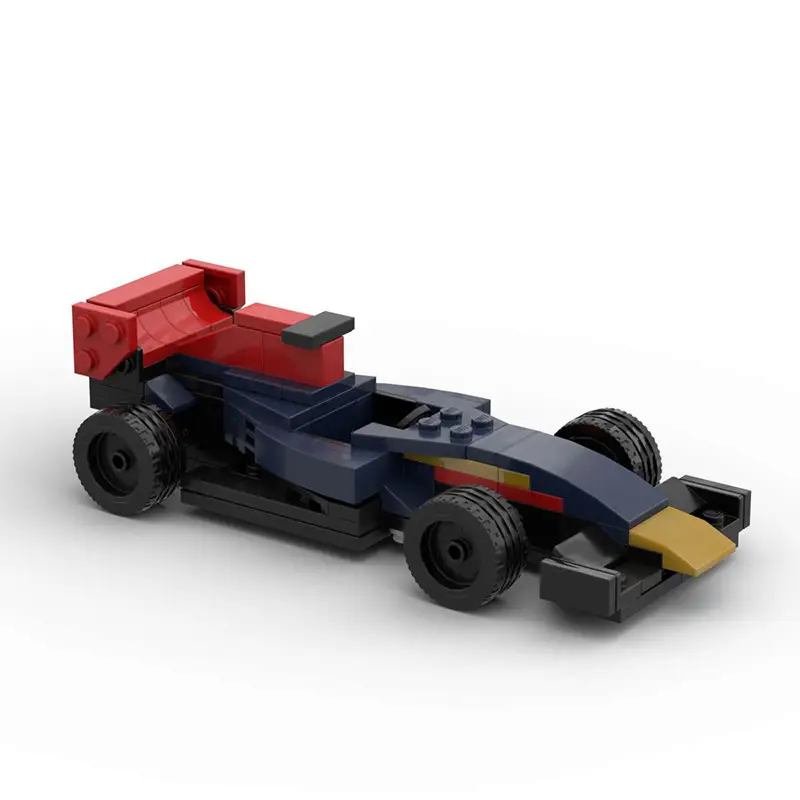 Domestic Building Blocks Moc-154609 Formula 1 Racing Car Evolution from 1-2001 Toy Model Set — feature 3