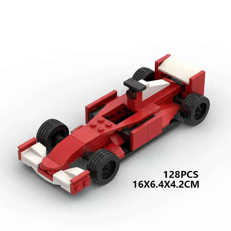 Domestic Building Blocks Moc-154609 Formula 1 Racing Car Evolution from 1-2001 Toy Model Set