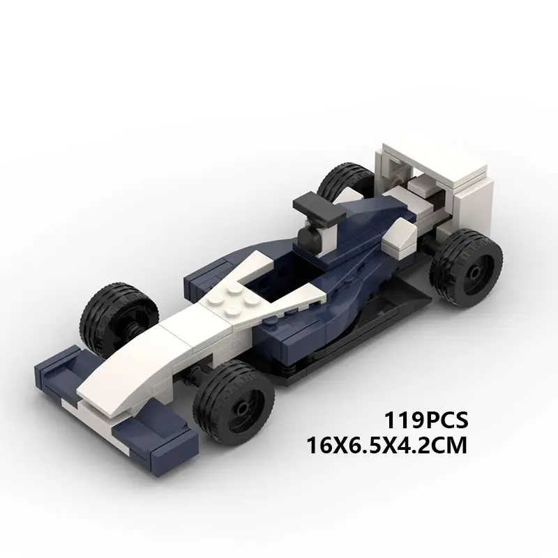 Domestic Building Blocks Moc-154609 Formula 1 Racing Car Evolution from 1-2001 Toy Model Set