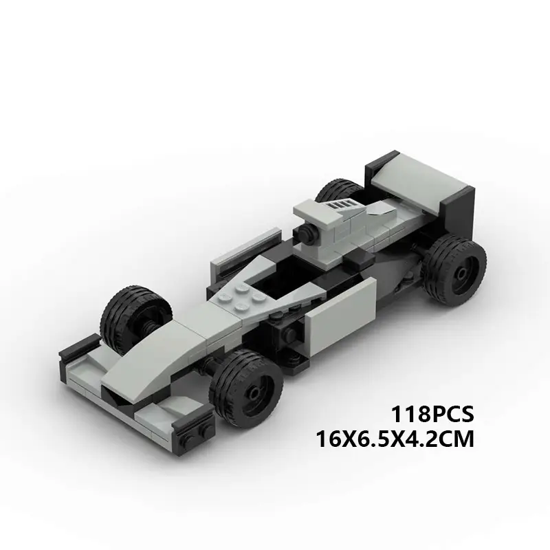 Domestic Building Blocks Moc-154609 Formula 1 Racing Car Evolution from 1-2001 Toy Model Set