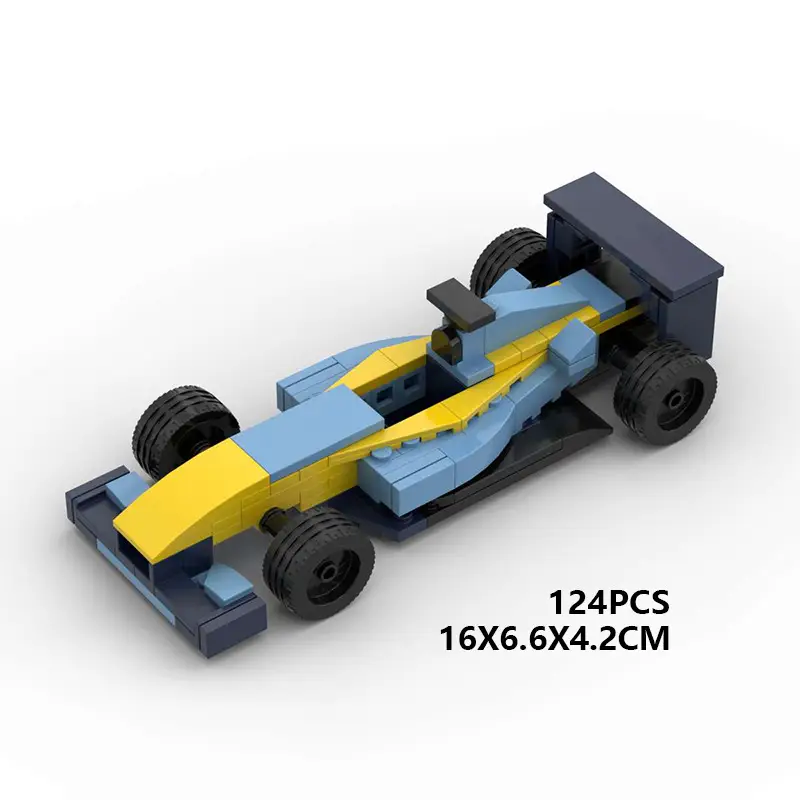Domestic Building Blocks Moc-154609 Formula 1 Racing Car Evolution from 1-2001 Toy Model Set