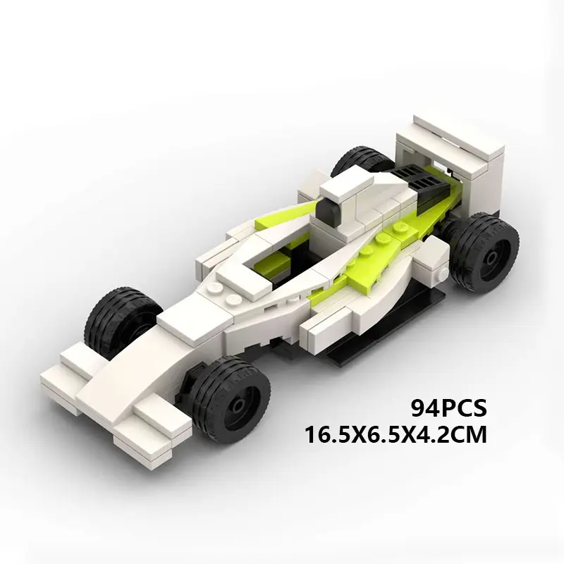 Domestic Building Blocks Moc-154609 Formula 1 Racing Car Evolution from 1-2001 Toy Model Set