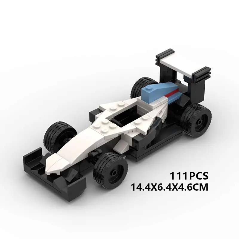 Domestic Building Blocks Moc-154609 Formula 1 Racing Car Evolution from 1-2001 Toy Model Set