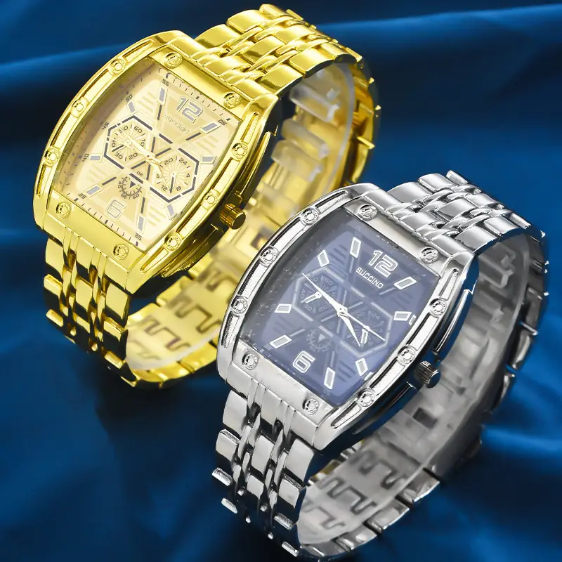 Black Explosions Barrel Men's Quartz Watch - Image 9