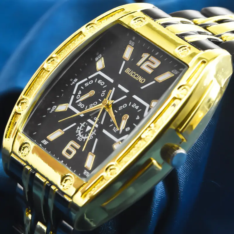 Black Explosions Barrel Men's Quartz Watch — feature 15
