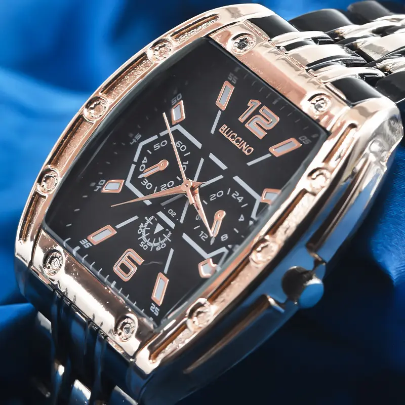 Black Explosions Barrel Men's Quartz Watch — feature 17