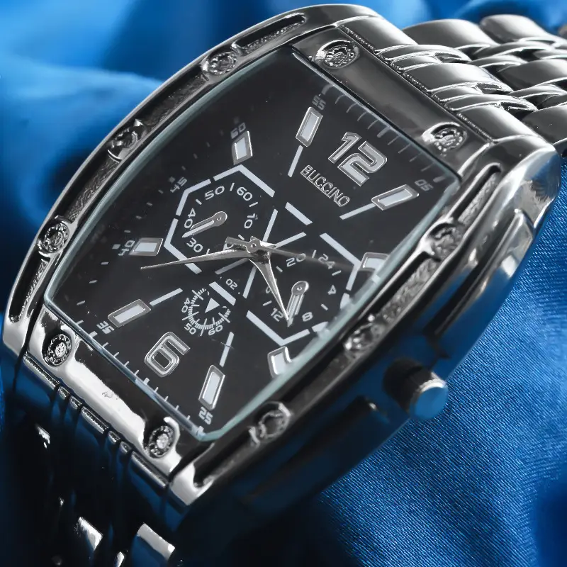 Black Explosions Barrel Men's Quartz Watch — feature 18