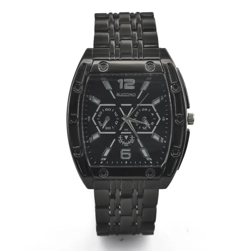 Black Explosions Barrel Men's Quartz Watch - Image 4