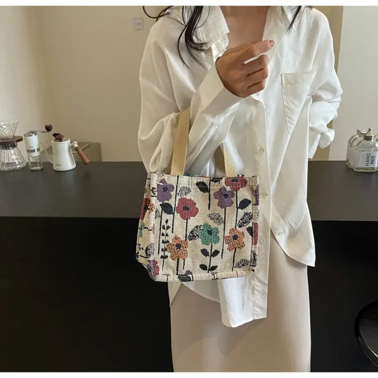 Large Floral Print Commuter Tote Bag for Women — feature 15