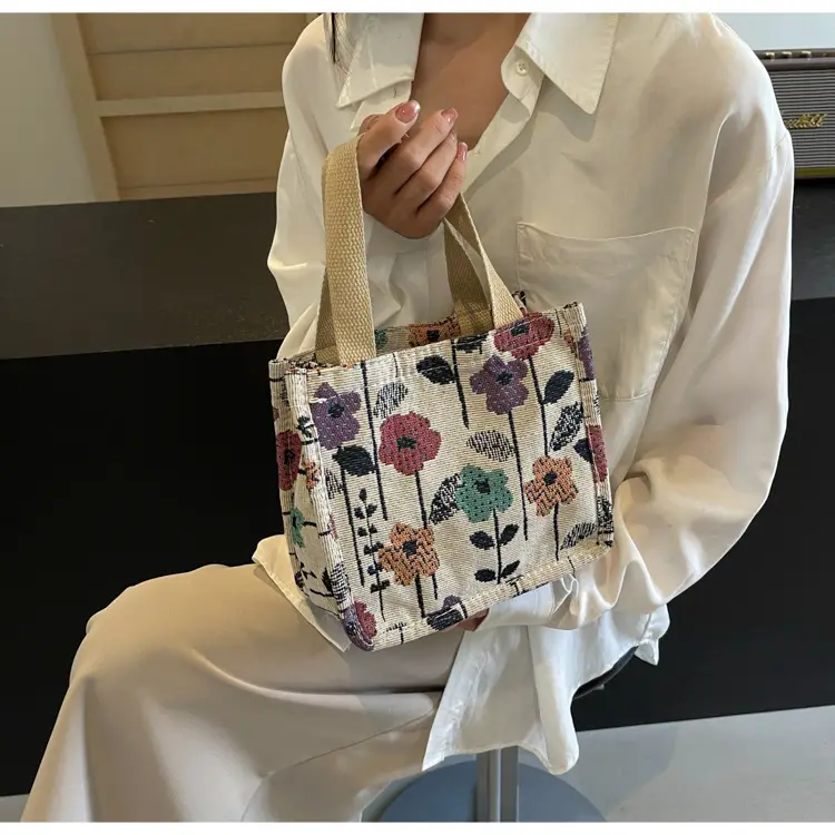 Large Floral Print Commuter Tote Bag for Women — feature 16