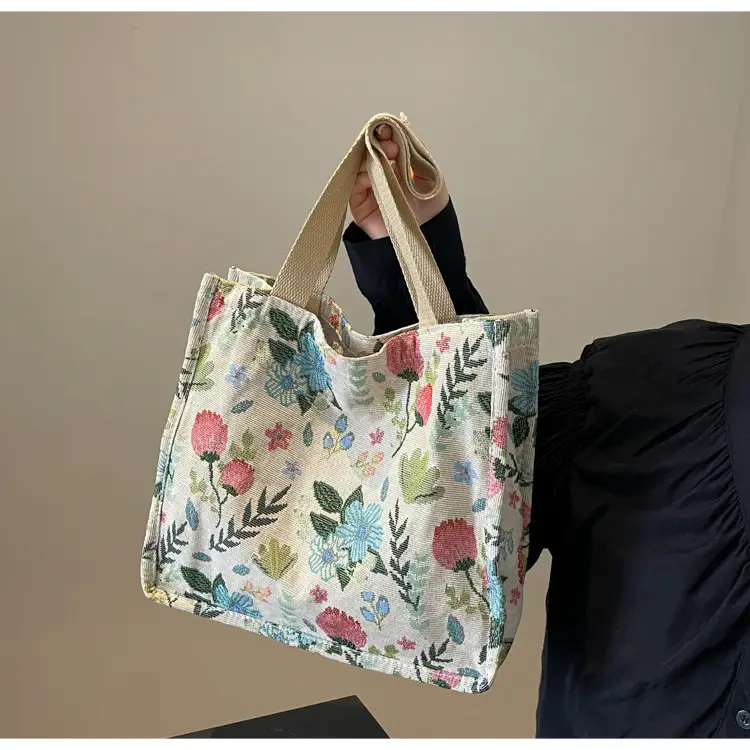 Large Floral Print Commuter Tote Bag for Women — feature 17