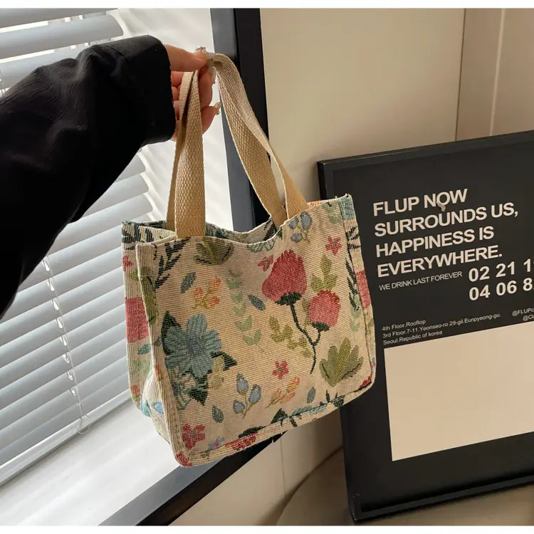 Large Floral Print Commuter Tote Bag for Women — feature 18