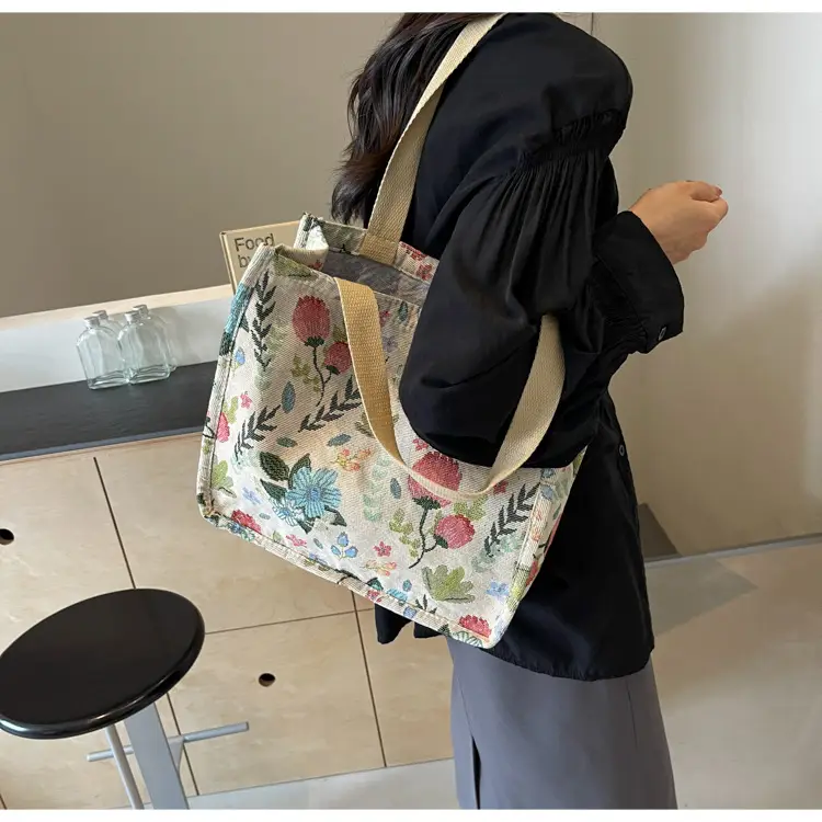 Large Floral Print Commuter Tote Bag for Women — feature 27