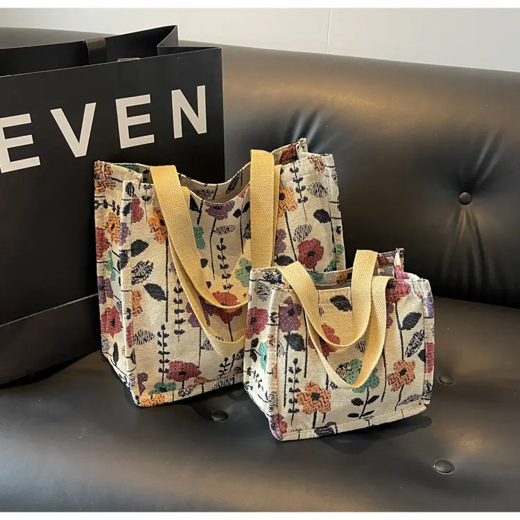 Large Floral Print Commuter Tote Bag for Women — feature 29