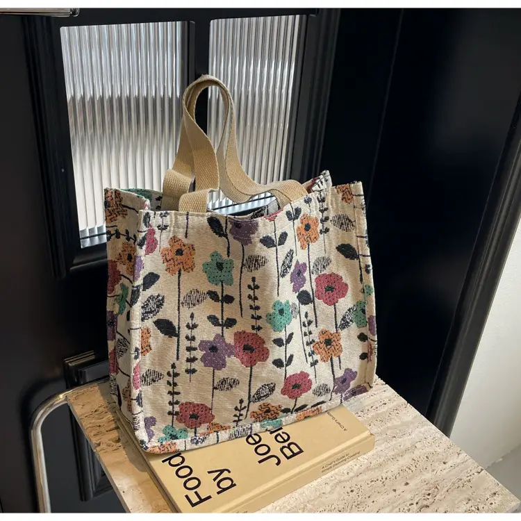Large Floral Print Commuter Tote Bag for Women — feature 31