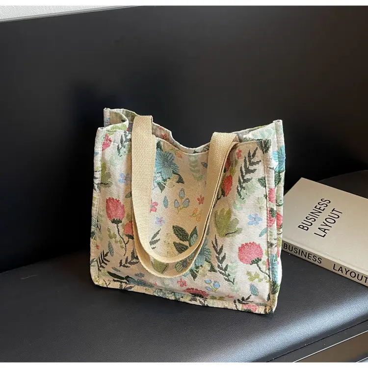 Large Floral Print Commuter Tote Bag for Women — feature 37
