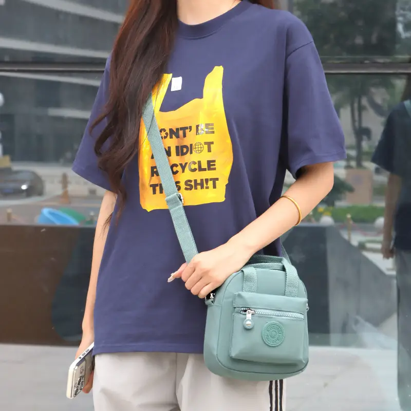 Light Blue Korean Style Women's Shoulder Bag - Image 8