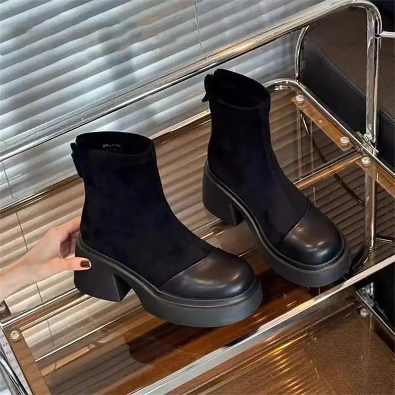 Women French High Heel Ankle Boots Autumn 2024 - Image 5