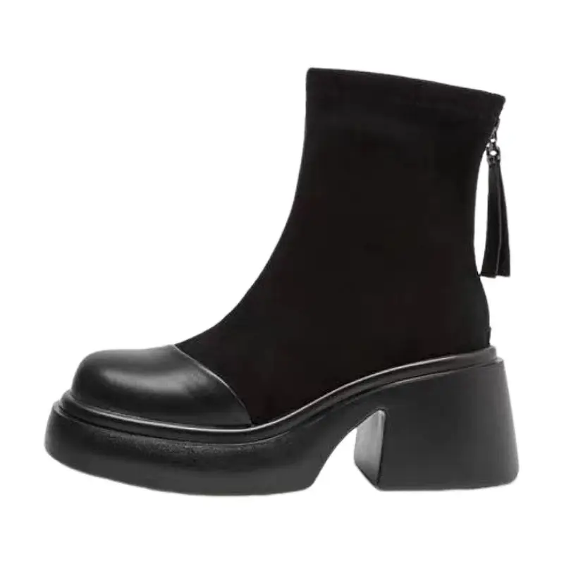 Women French High Heel Ankle Boots Autumn 2024 - Image 7
