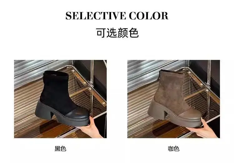 Women French High Heel Ankle Boots Autumn 2024 — feature 1