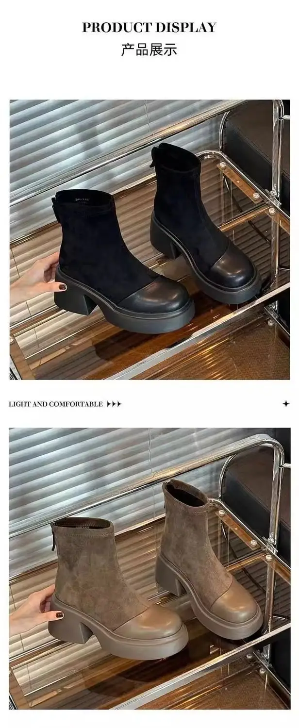 Women French High Heel Ankle Boots Autumn 2024 — feature 2