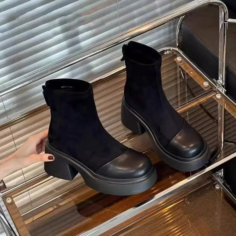 Women French High Heel Ankle Boots Autumn 2024 — feature 9