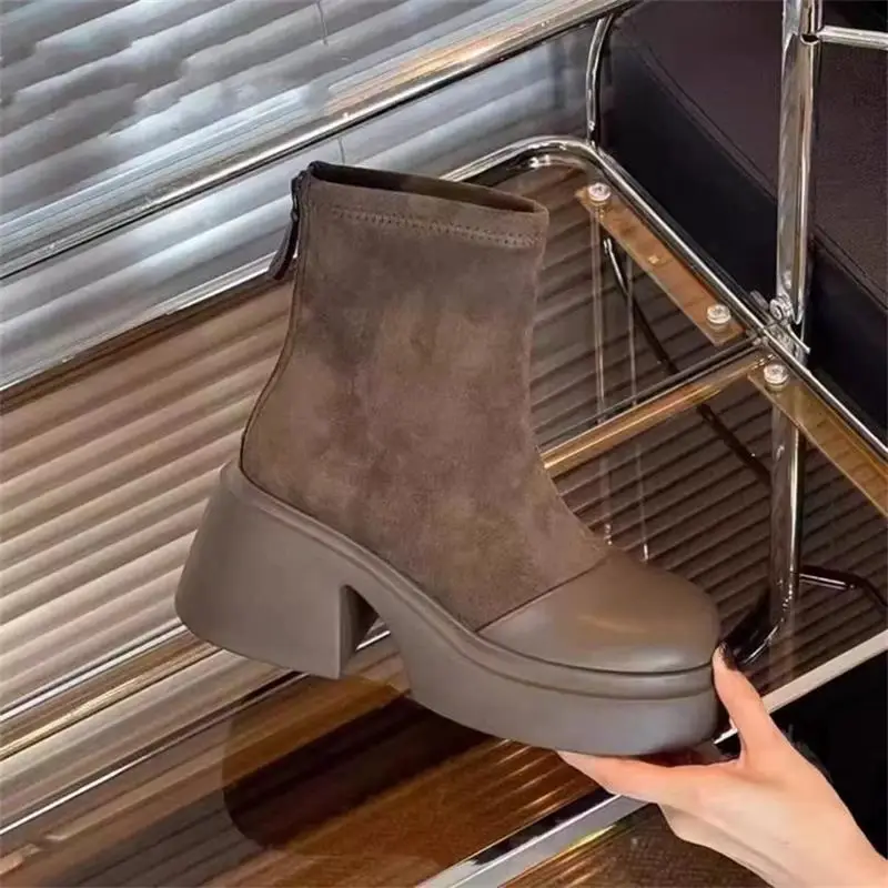 Women French High Heel Ankle Boots Autumn 2024 - Image 2
