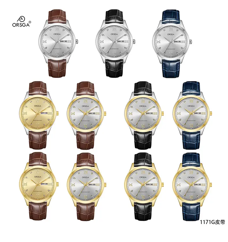 ORSGA Men's Gold Silver Day/Week Watch with Diamond Dial — feature 15