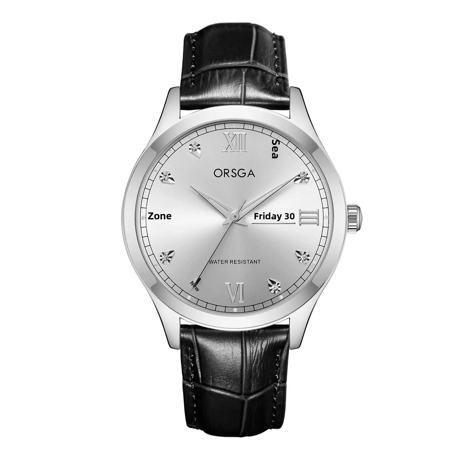 ORSGA Men's Gold Silver Day/Week Watch with Diamond Dial - Image 7