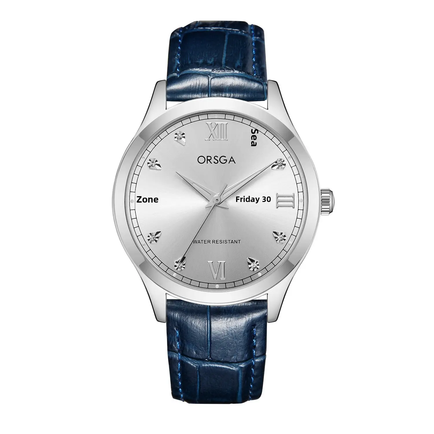 ORSGA Men's Gold Silver Day/Week Watch with Diamond Dial - Image 8