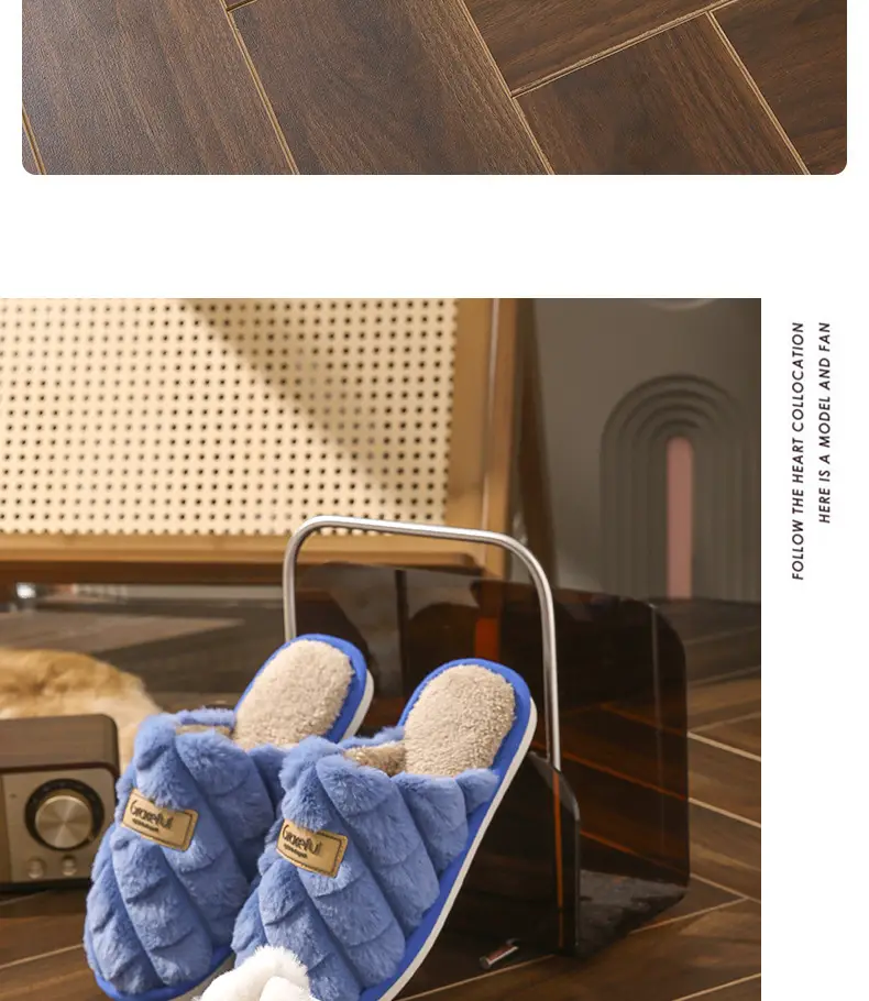 Cotton Slippers for Women Autumn and Winter 2024 New Cute Thick-Soled Indoor Home Use Non-Slip Plush Warm Cotton Slippers for Women — feature 17