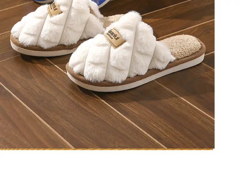 Cotton Slippers for Women Autumn and Winter 2024 New Cute Thick-Soled Indoor Home Use Non-Slip Plush Warm Cotton Slippers for Women — feature 18
