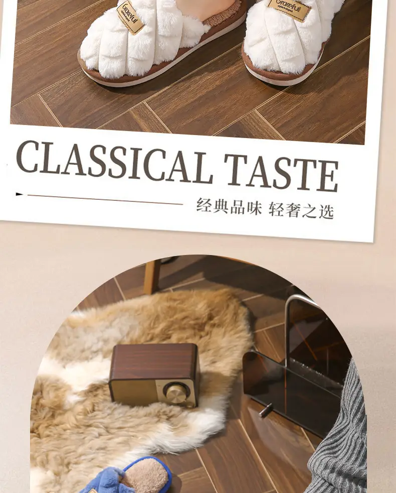 Cotton Slippers for Women Autumn and Winter 2024 New Cute Thick-Soled Indoor Home Use Non-Slip Plush Warm Cotton Slippers for Women — feature 2