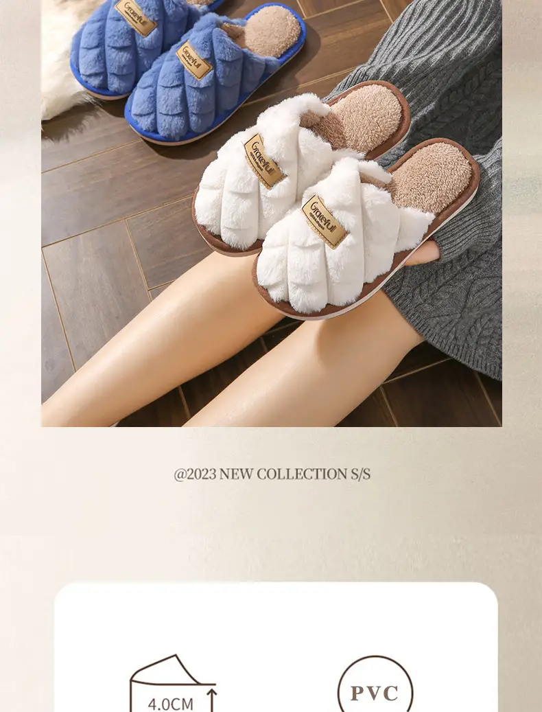 Cotton Slippers for Women Autumn and Winter 2024 New Cute Thick-Soled Indoor Home Use Non-Slip Plush Warm Cotton Slippers for Women — feature 3