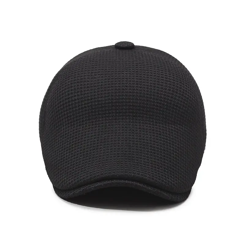 Men's Black Fleece Cap with Ear Protection - Image 5