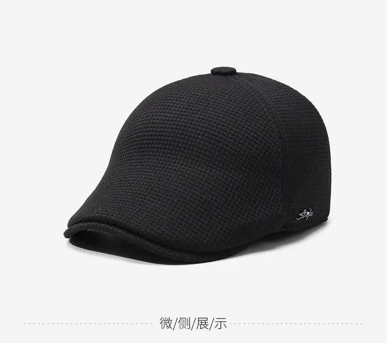 Men's Black Fleece Cap with Ear Protection — feature 9