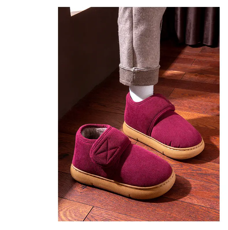 Elderly Women's Cotton Slippers with Heel Cover, Autumn and Winter 2026 New Model, Indoor Home Use, Fleece-Lined, Warm, Non-Slip, Thick-Soled Cotton Shoes — feature 15