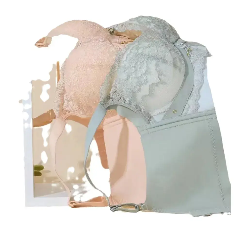 French Style Lace Pumped Underwear No Steel Rings Collapsed Paramipes Bra - Image 9