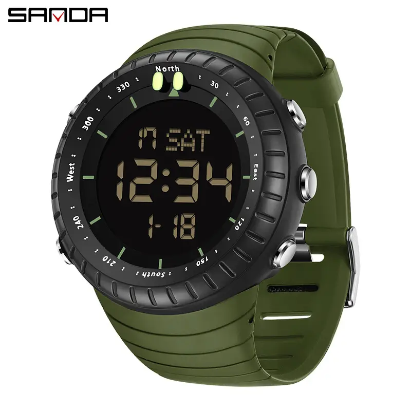 Sanda 3D Digital Watch Orange Sportable - Image 21