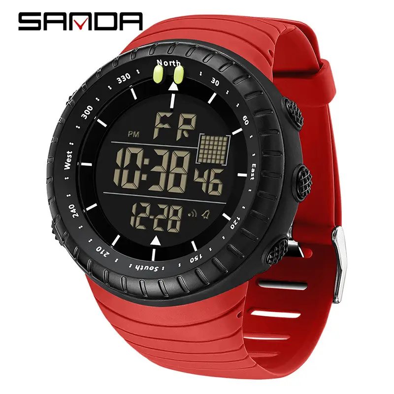 Sanda 3D Digital Watch Orange Sportable - Image 9
