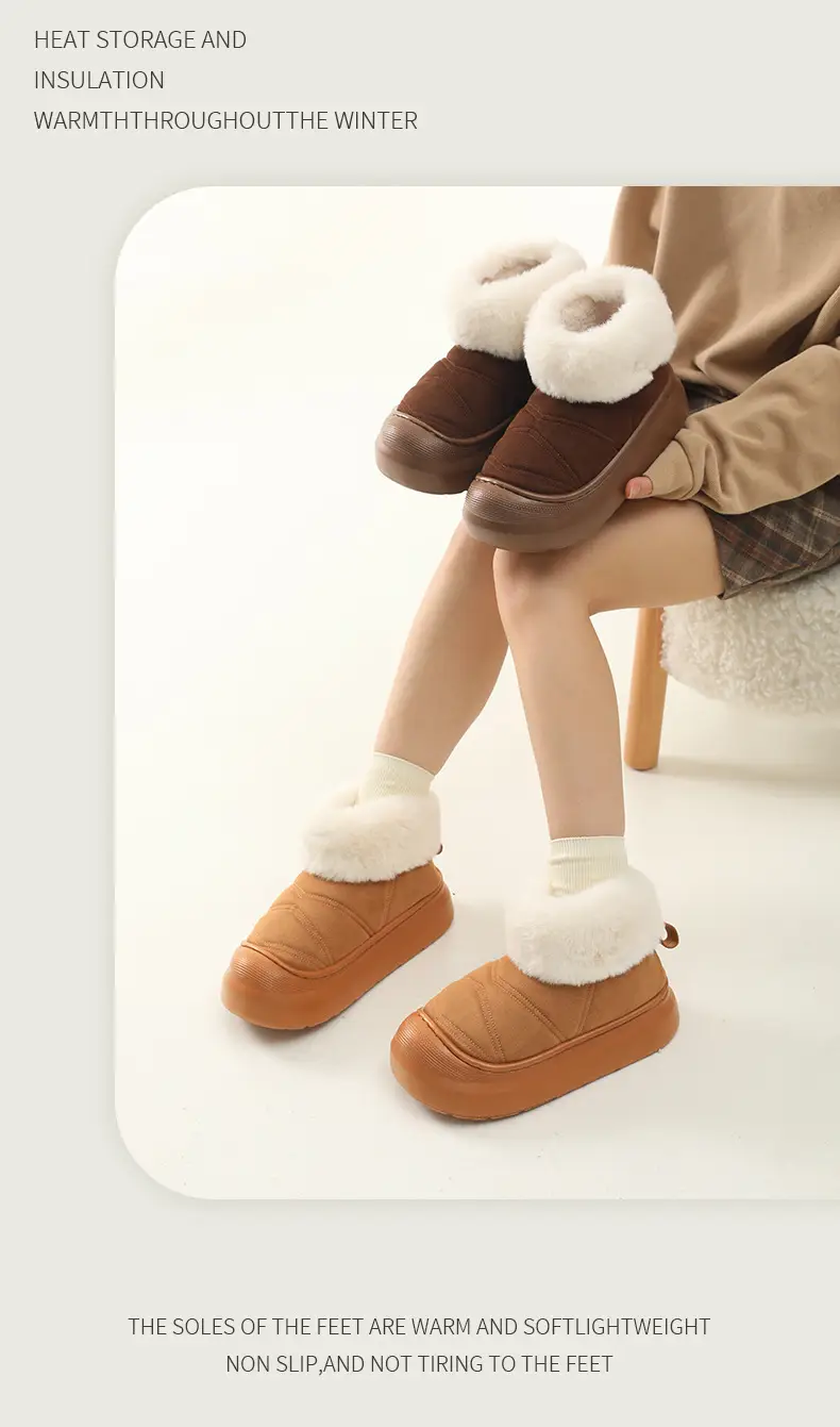 Nanbo Wan Super Warm Thick New Style Winter Internet Celebrous Women's Thickened Warm Non-slip Cotton Shoes All-match Fashionable Snow Outer Wear — feature 10
