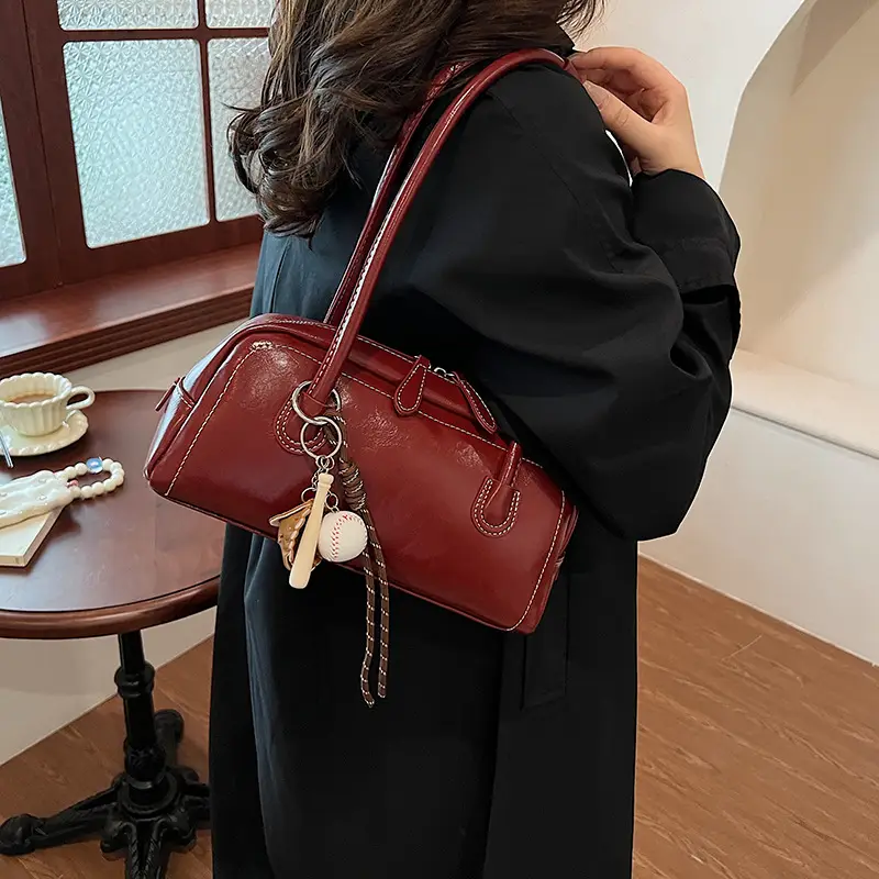 Women's Vintage Fashion Bowling Bag Shoulder Bag 2024 - Image 11