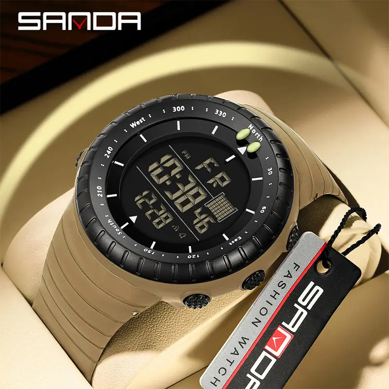 SANDA Digital Electronic Watch Waterproof Luminous Sports Alarm Clock - Image 25