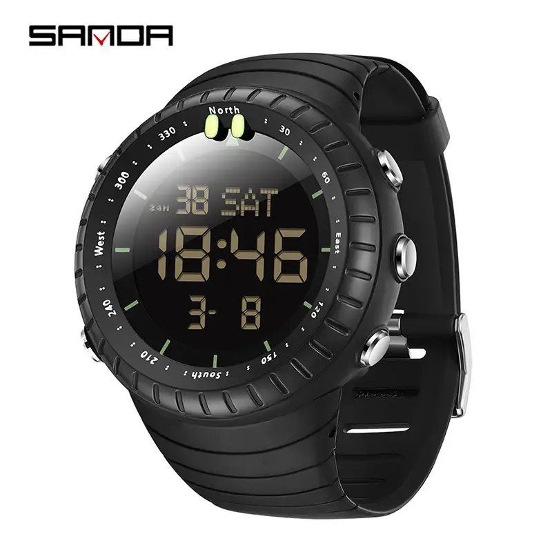 SANDA Digital Electronic Watch Waterproof Luminous Sports Alarm Clock - Image 18