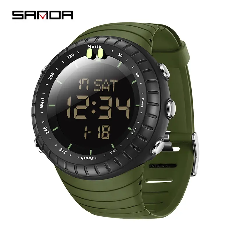 SANDA Digital Electronic Watch Waterproof Luminous Sports Alarm Clock - Image 20