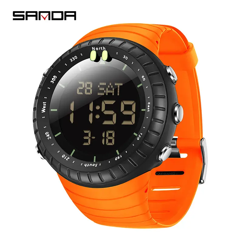 SANDA Digital Electronic Watch Waterproof Luminous Sports Alarm Clock - Image 22