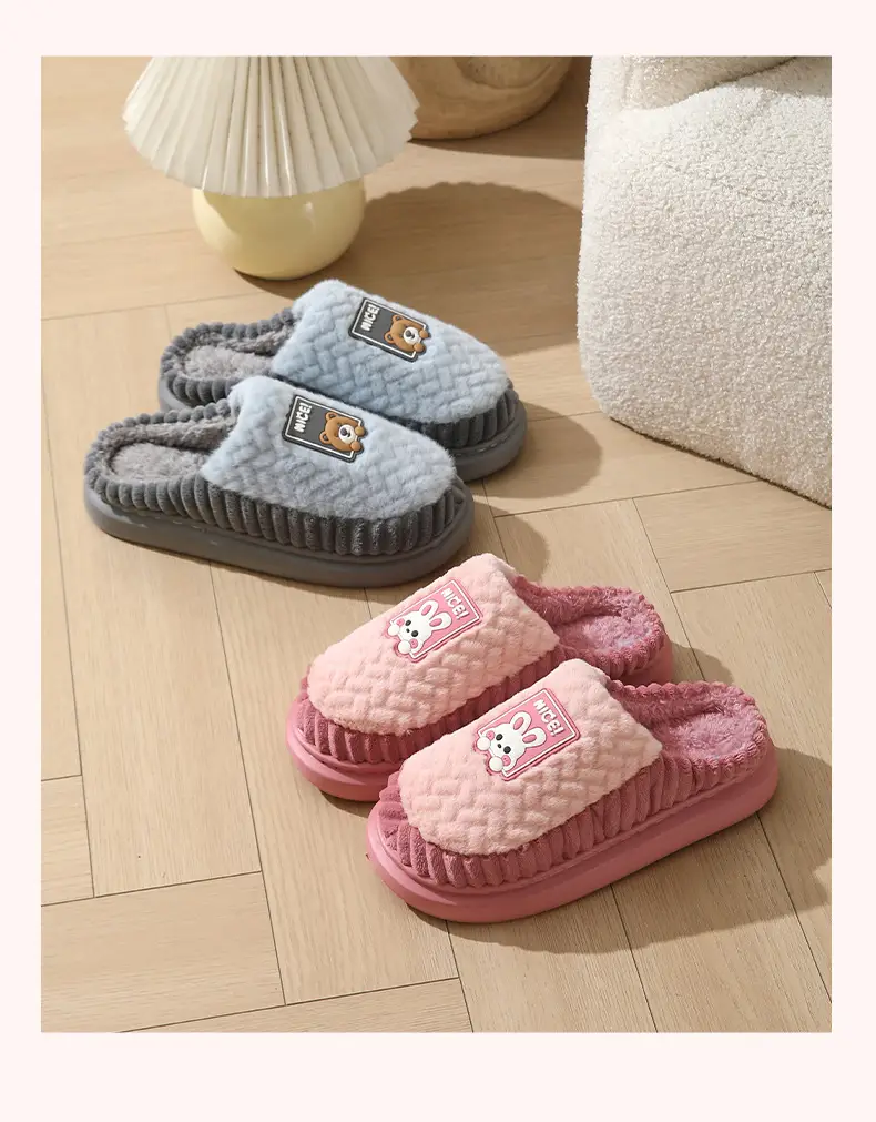 Cotton Slippers for Women 2026 New Autumn and Winter Indoor Home Warm Thick-Soled Couple's Winter Slippers with Fleece for Men — feature 16