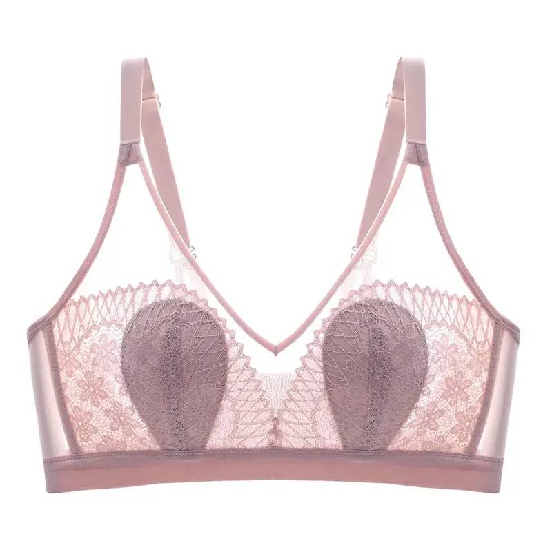 French Lace Cup Bra Rabbit Ears Crystal Summer - Image 2