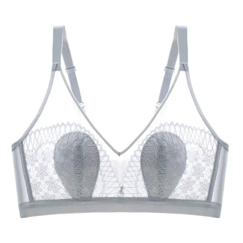 French Lace Cup Bra Rabbit Ears Crystal Summer - Image 3