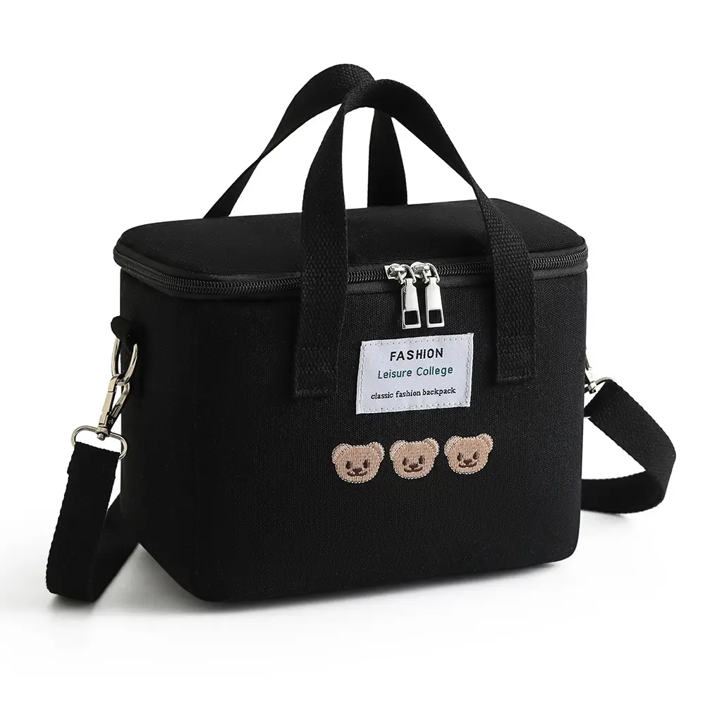 White Canvas Shoulder Bag for Office Workers Large Capacity - Image 2